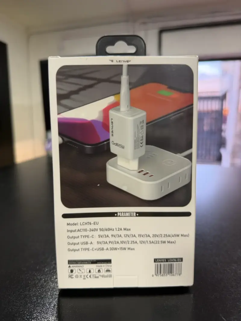 Cargador rápido 45W Lenyes con tecnología GaN - 2