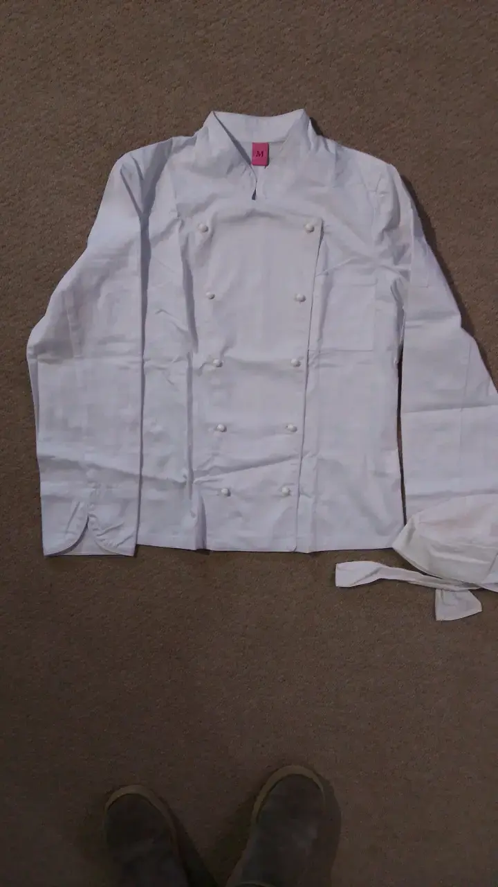 Chaqueta de chef blanca talla M - 1