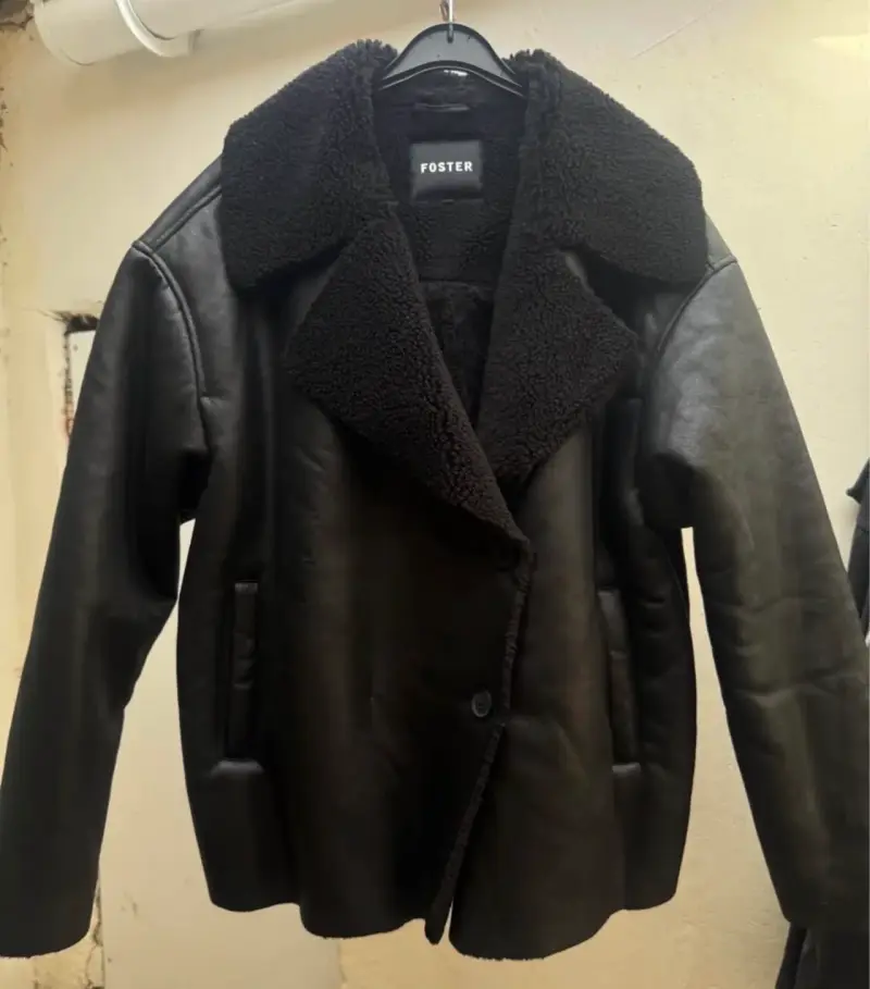 Chaqueta de cuero sintético negra Foster - 2