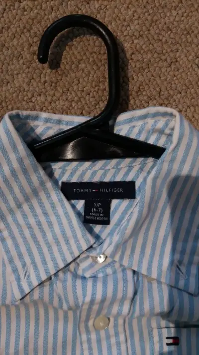 Camisa de rayas azul para niño - miniatura 3