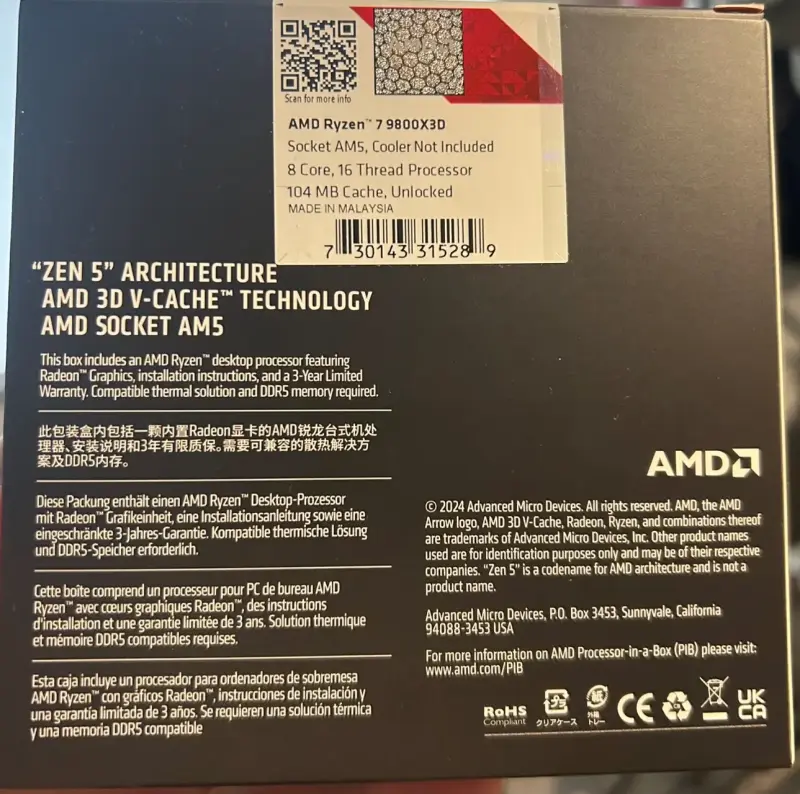 Procesador AMD Ryzen 7 9800X3D de alto rendimiento - 2
