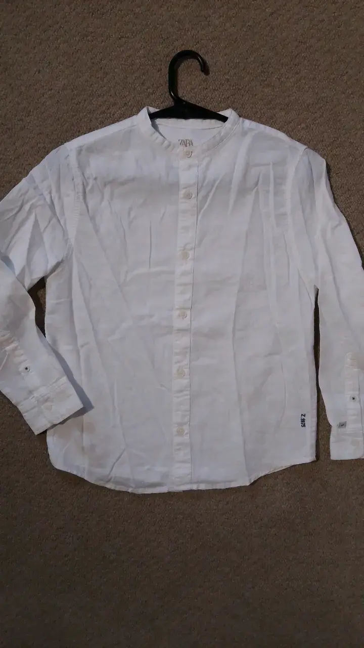 Camisa blanca de lino para niño Zara - 1