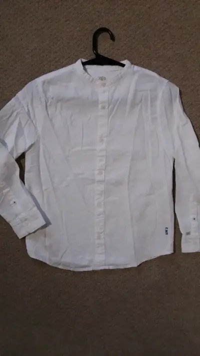 Camisa blanca de lino para niño Zara - miniatura 1
