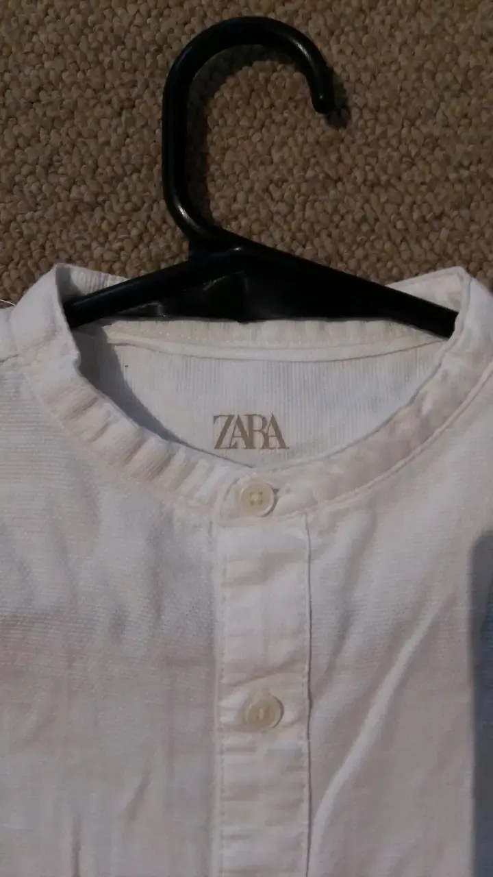 Camisa blanca de lino para niño Zara - 3
