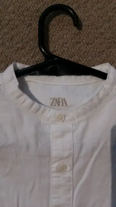 Camisa blanca de lino para niño Zara - miniatura 3