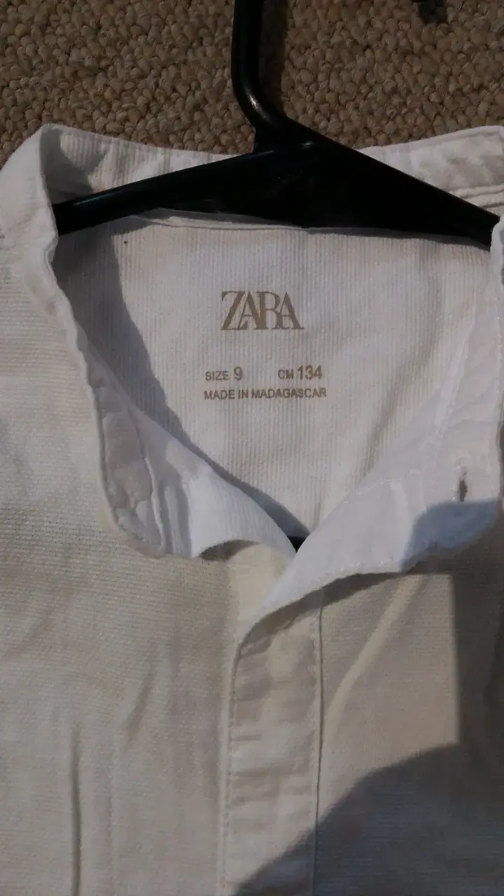 Camisa blanca de lino para niño Zara - 4