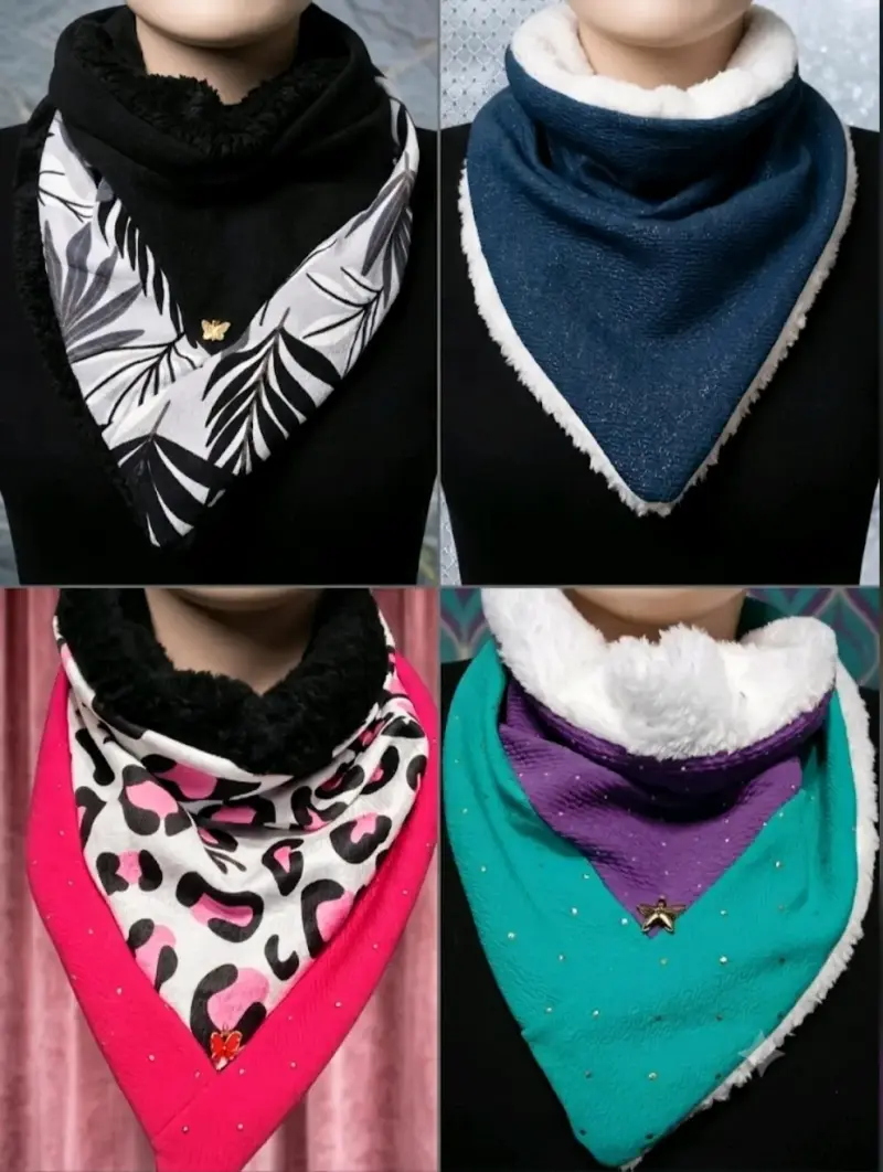 Set de pañuelos de invierno con diseños variados