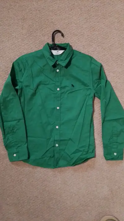 Camisa verde de niño H&M casual - miniatura 1