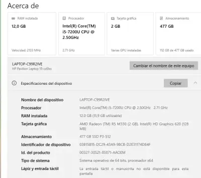Notebook HP  en buen estado - miniatura 4