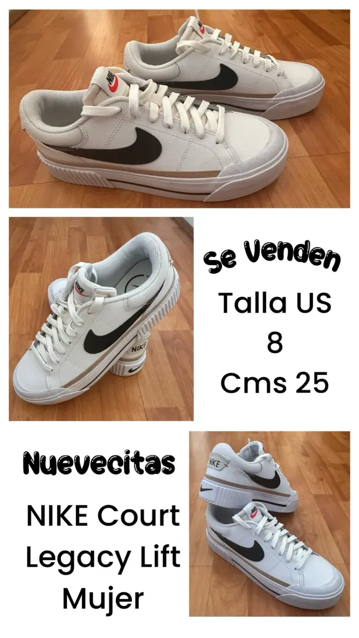 Zapatillas Nike Court Legacy Lift Mujer Talla 8 - 1