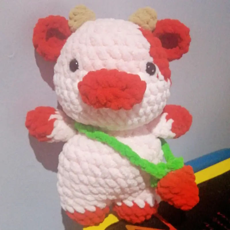 Peluche de vaca a crochet