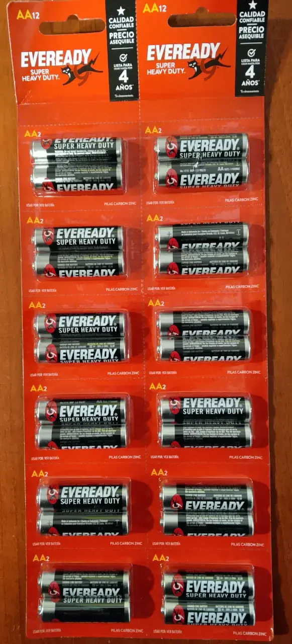Pack de 24 pilas AA Eveready Super Heavy Duty - 1