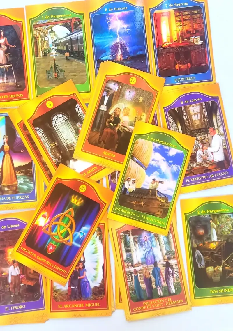 Tarot Akáshico con 62 cartas y bolso alternativo - 3