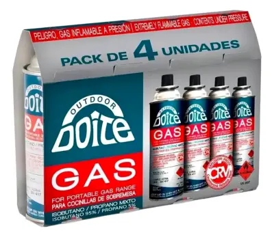 Pack de 4 cartuchos de gas Doite para cocinillas - miniatura 1