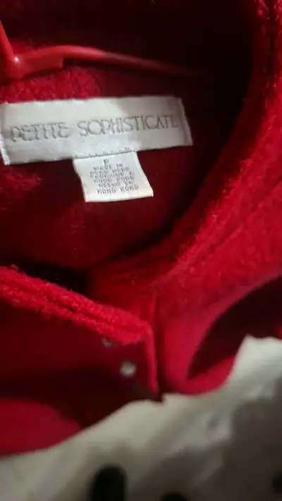 Abrigo de lana rojo para mujer - miniatura 3