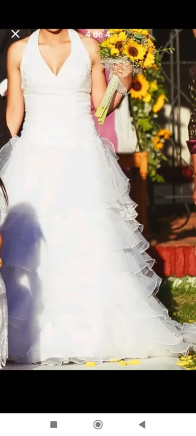 Vestido de novia blanco - miniatura 3