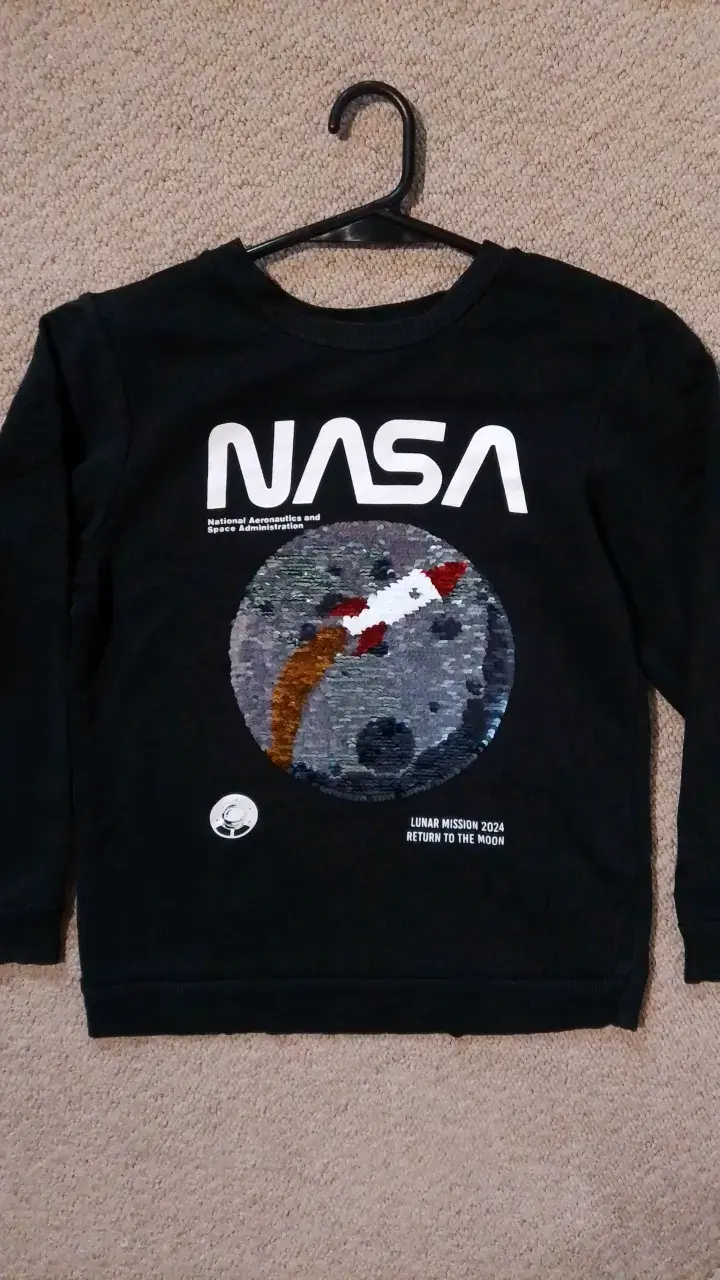 Polerón negro NASA para niños - 2