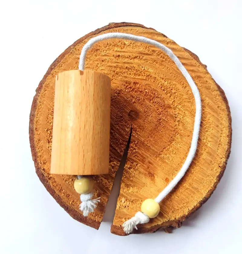 Pendulo Hebreo con Madera Haya hecho a mano