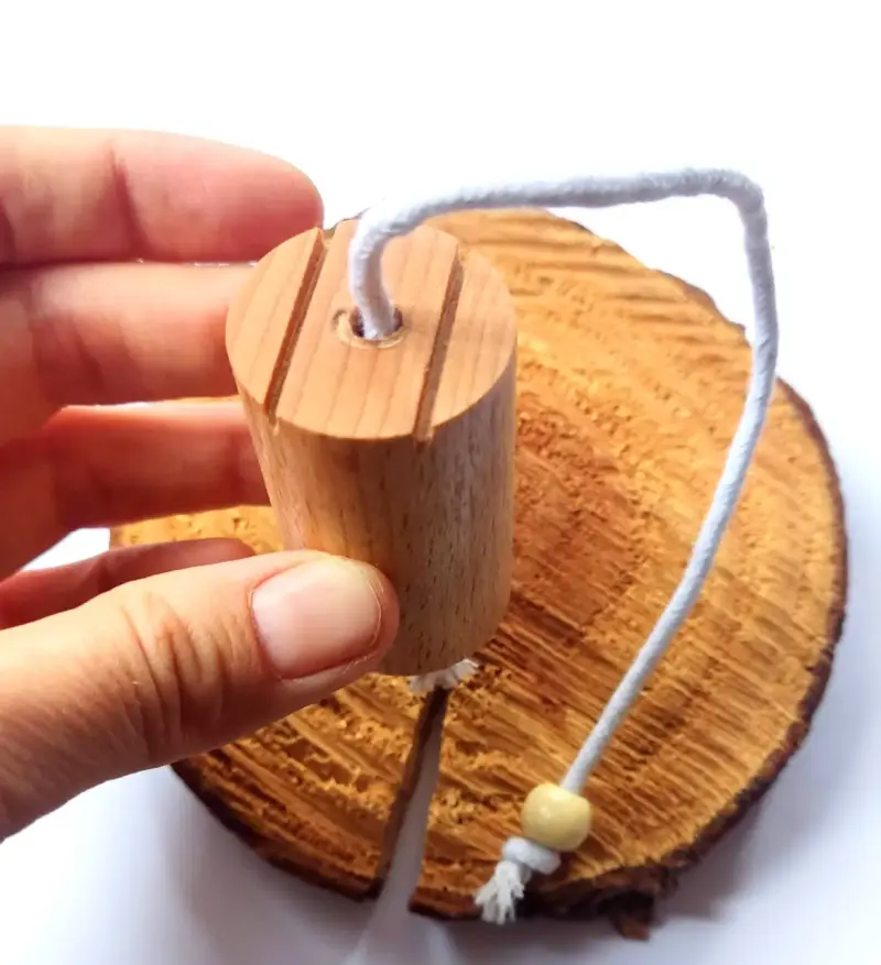 Pendulo Hebreo con Madera Haya hecho a mano - 4