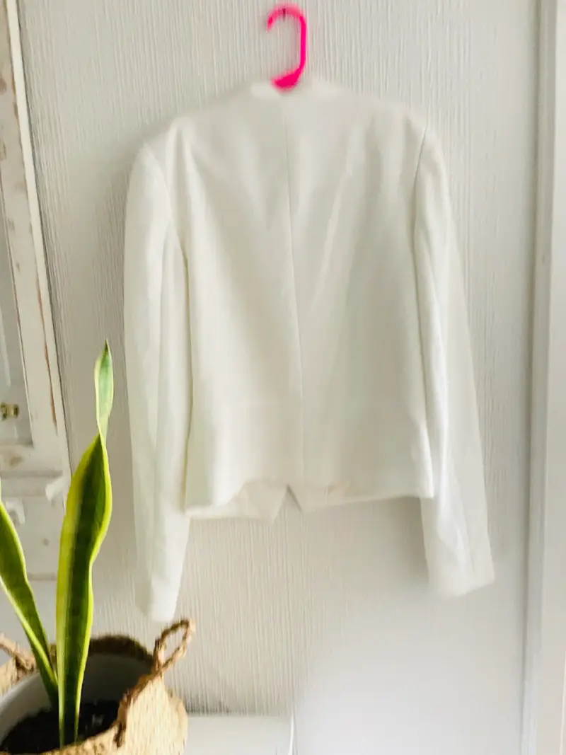 Elegante blazer blanco para mujer - 3