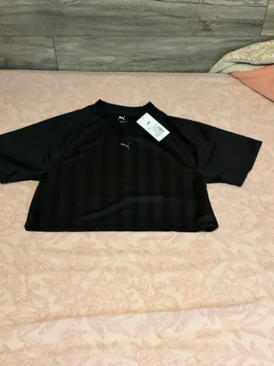 Polera deportiva negra Puma para mujer - miniatura 1