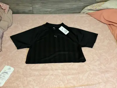 Polera deportiva negra Puma para mujer - miniatura 2