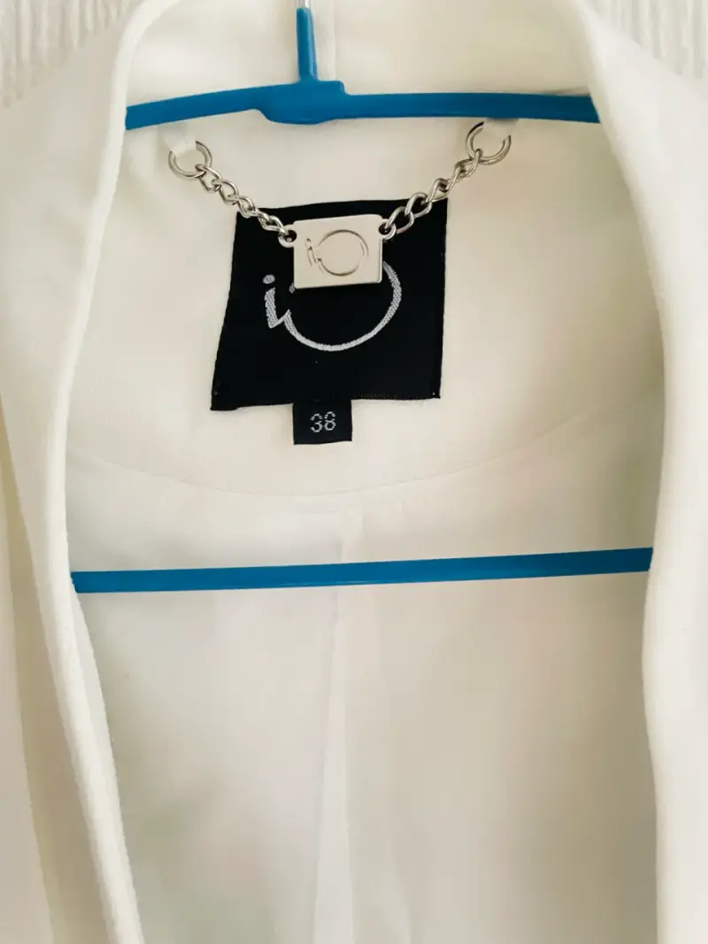 Blazer blanco elegante para mujer talla M - 2