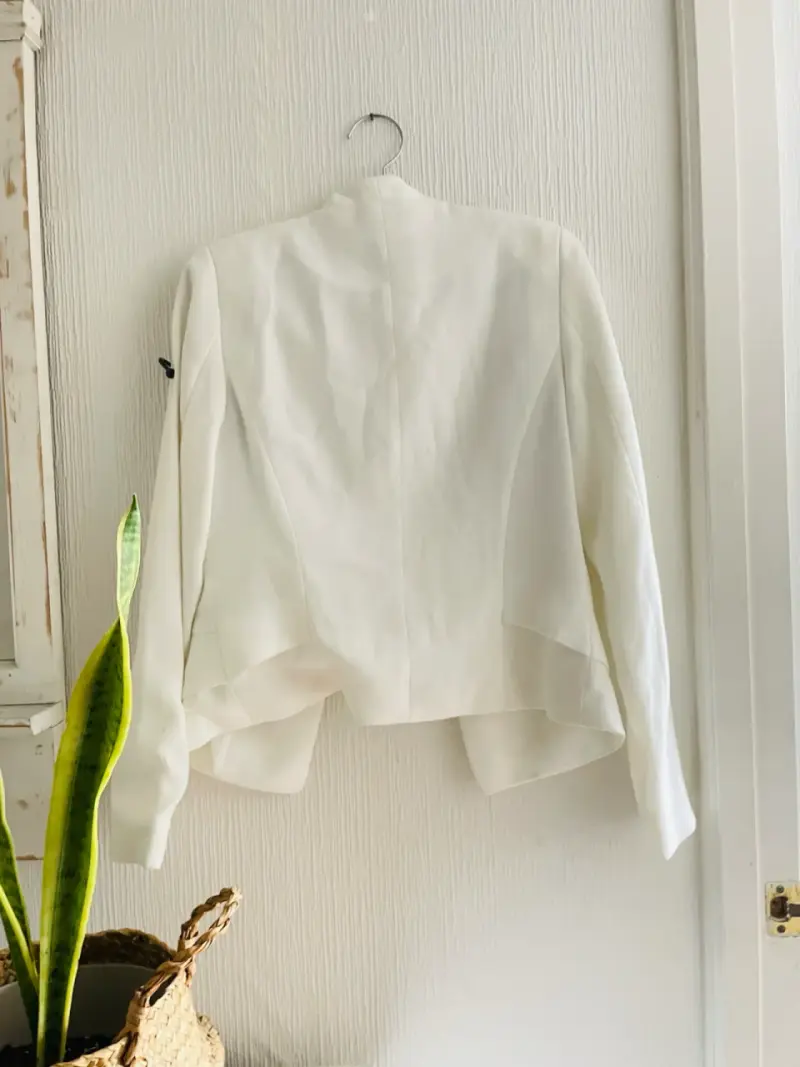 Blazer blanco elegante para mujer talla M - 3