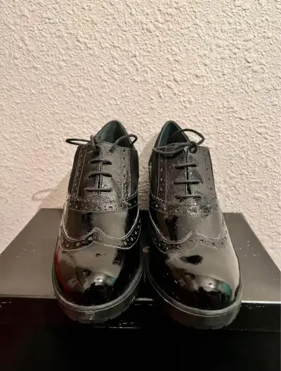 Zapatos Cuero Charol negros con tacón GACEL - miniatura 4