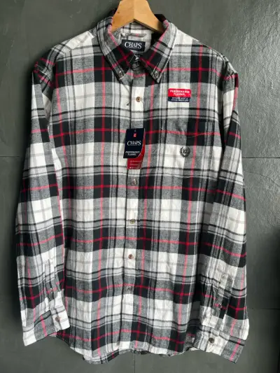 Camisa de franela a cuadros Chaps para hombre - miniatura 1