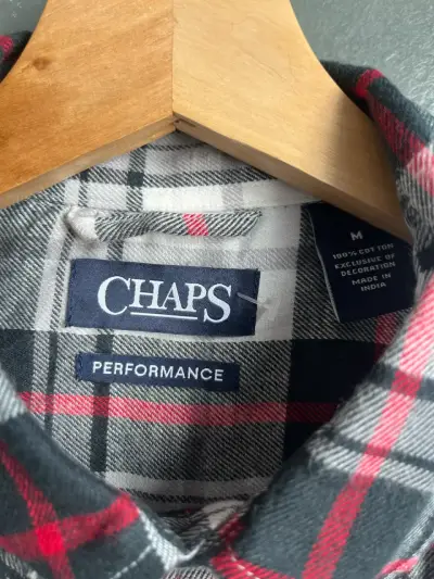 Camisa de franela a cuadros Chaps para hombre - miniatura 3