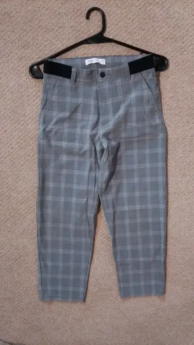 Pantalones a cuadros grises Zara para niño - miniatura 1