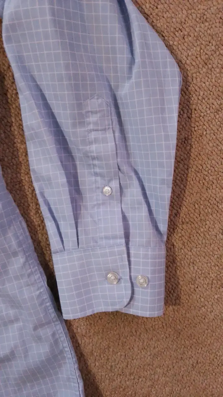 Camisa formal azul claro para hombre - 3