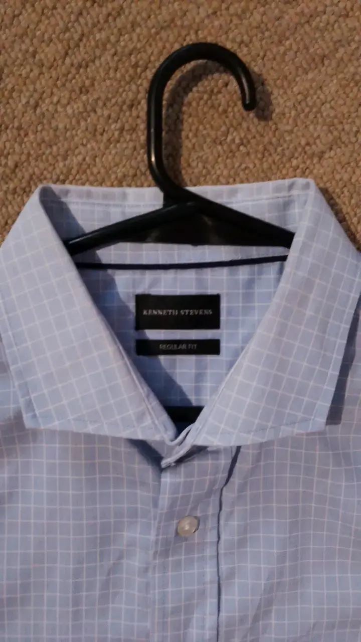 Camisa formal azul claro para hombre - 4