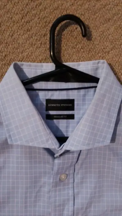 Camisa formal azul claro para hombre - miniatura 4