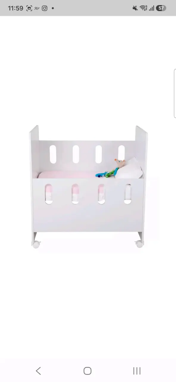Cuna colecho KidsCool blanca con ruedas - 2