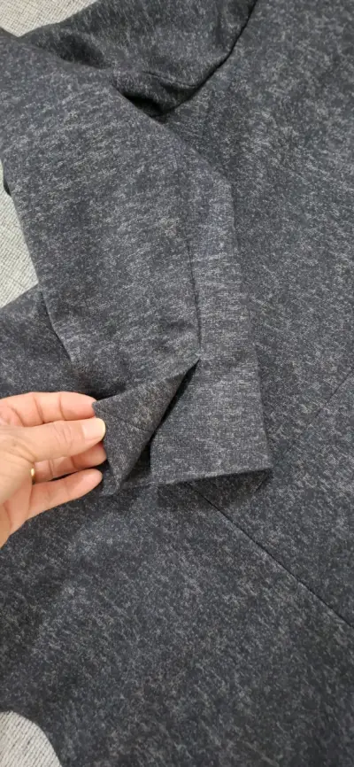 Blazer gris oscuro para mujer de algodón - miniatura 4