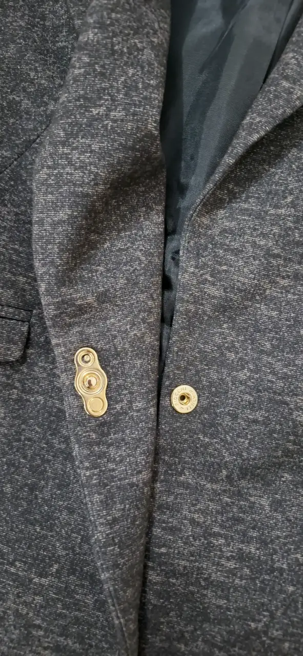 Blazer gris oscuro para mujer de algodón - 5