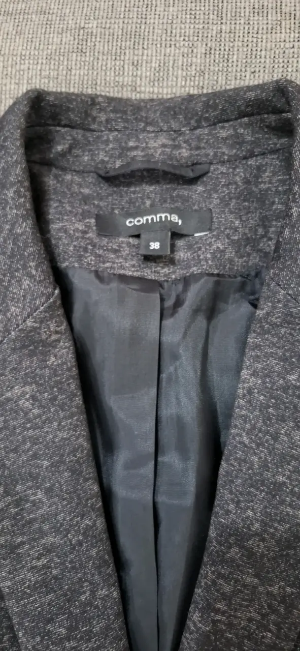 Blazer gris oscuro para mujer de algodón - 6