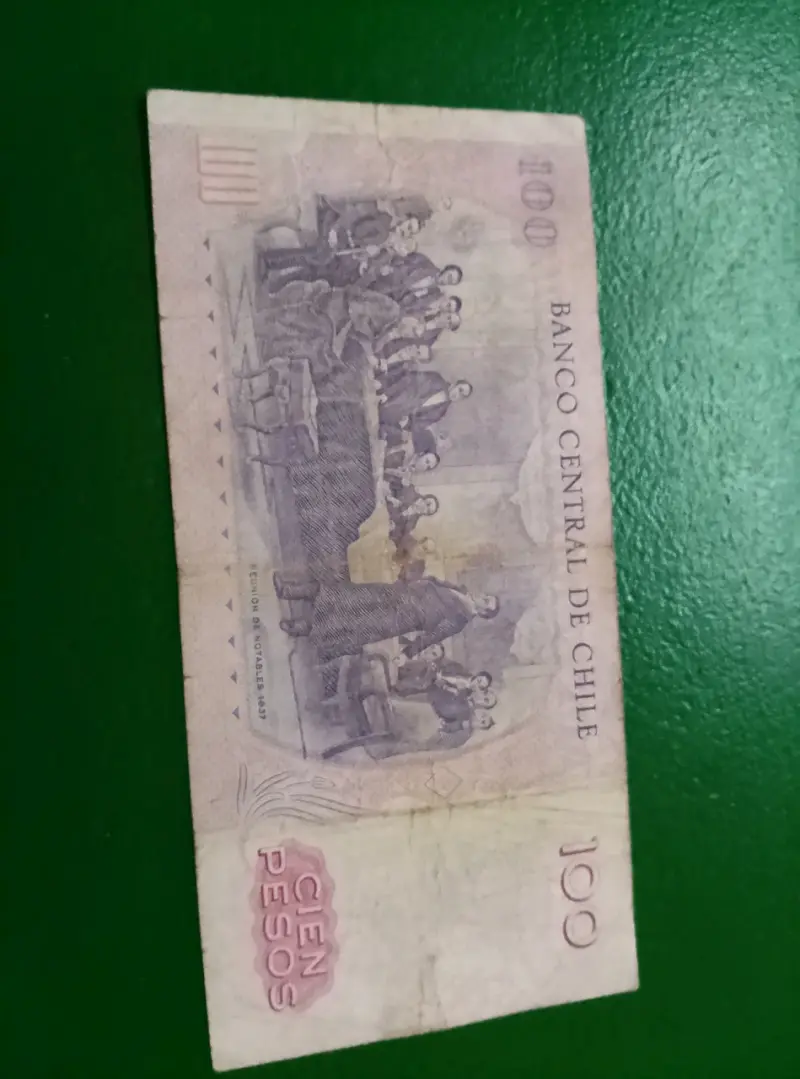 Billete antiguo de 100 pesos chilenos - 2