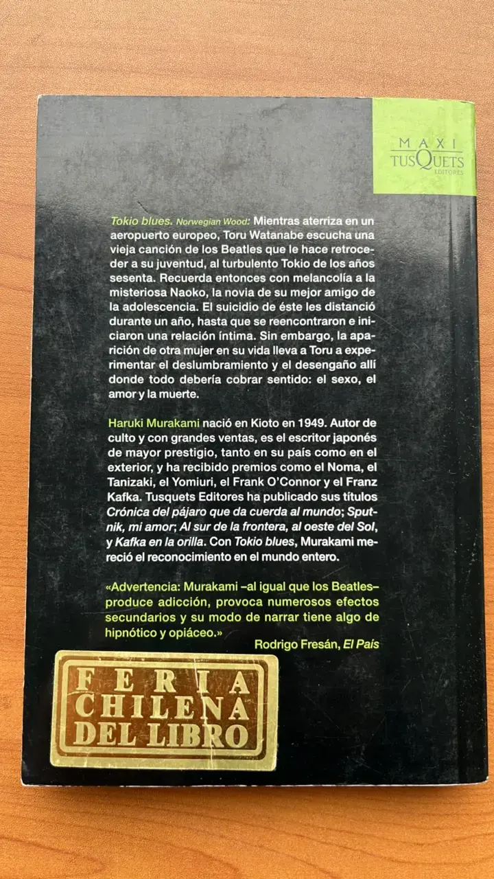 Libro Tokio Blues de Haruki Murakami - 2