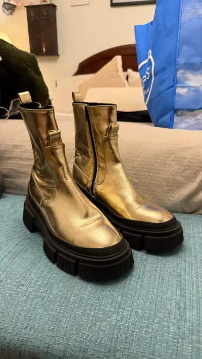 Botines dorados Zara - miniatura 3
