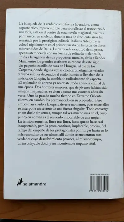 Libro 'El Último Encuentro' de Sándor Márai - miniatura 2