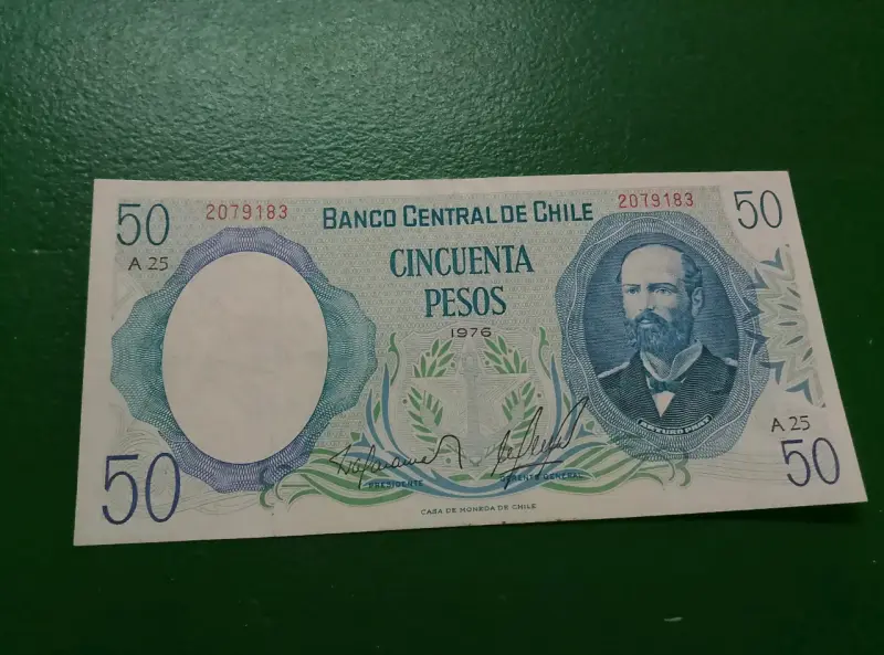 Billete chileno de 50 pesos de 1976 - 1