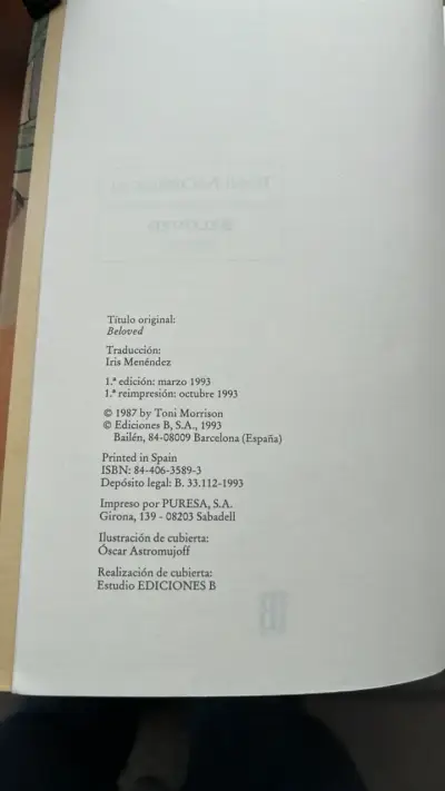Libro 'Beloved' de Toni Morrison en español - miniatura 3