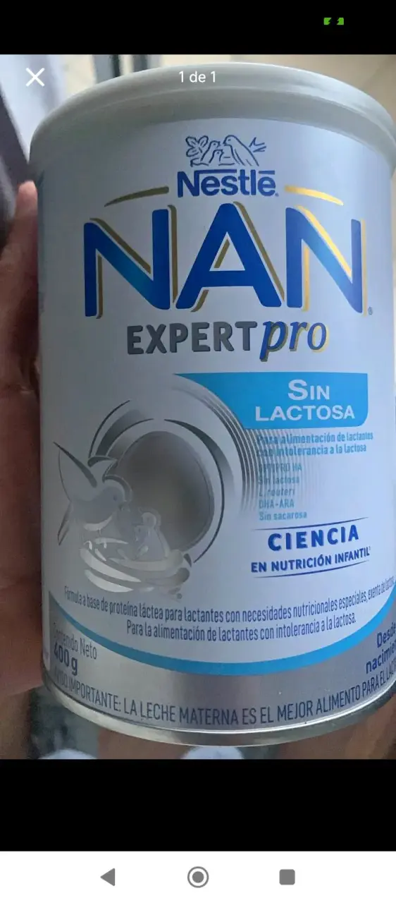 Fórmula Infantil Nestlé NANExpert Pro Sin Lactosa
