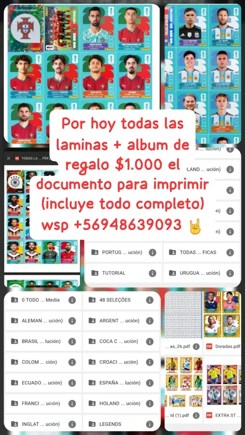 Laminas + album de regalo. PDF