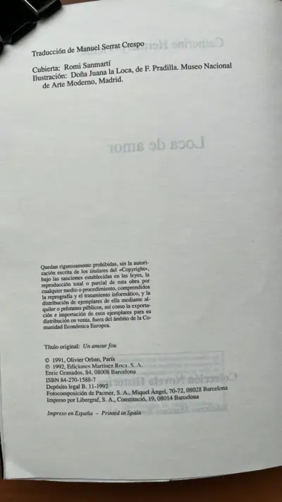 Libro 'Loca de Amor' de Catherine Hermary-Vieille - miniatura 3