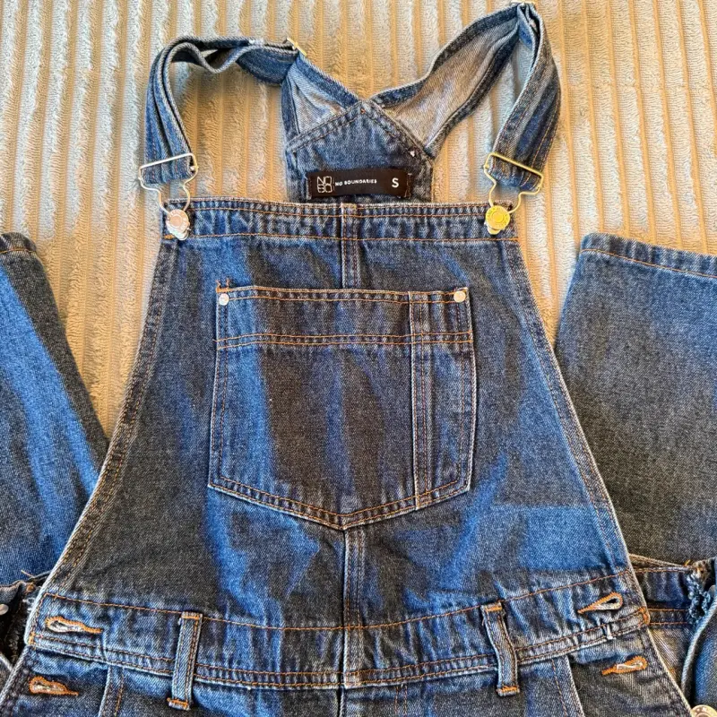 Jardinera de jeans para mujer talla S - 3