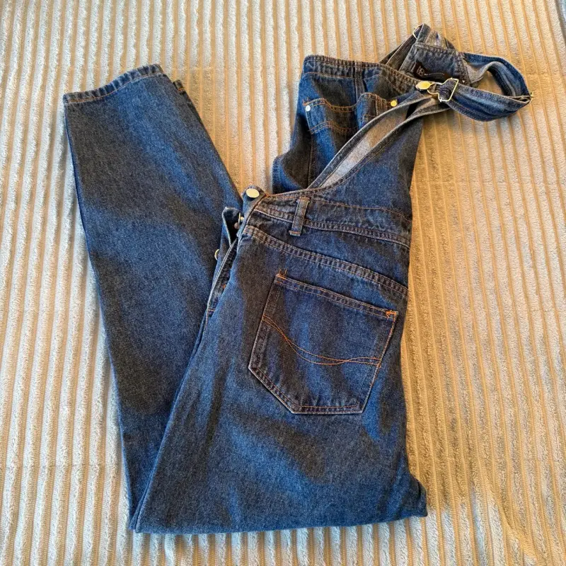 Jardinera de jeans para mujer talla S - 4